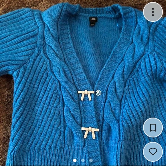 Blue cropped sweater - Picture 3 of 3